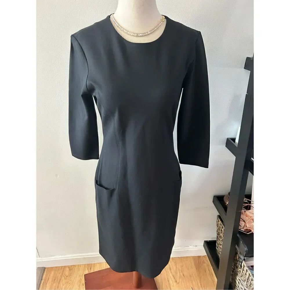J McLaughlin black dress work dress with pockets size small